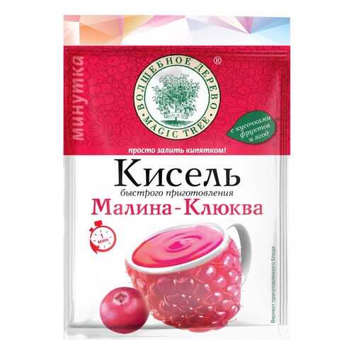 Кисель быстр приготовления Волшебное дерево малина-клюква минутка 30 г в Светофор