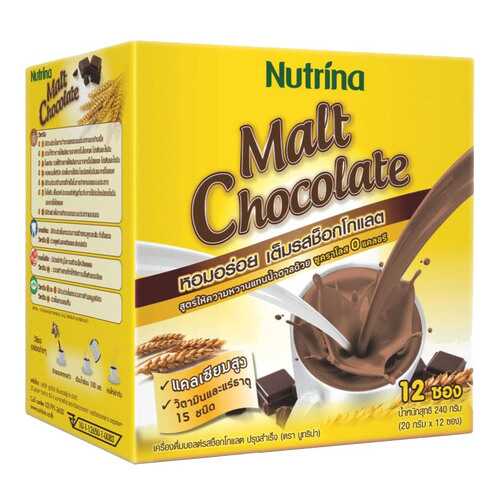 Напиток шоколадный Nutrina instant malt chocolate сублимированный 20 г 12 штук в Светофор