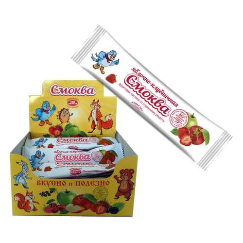 Фруктовая пастила Смоква яблочная с клубникой в Светофор