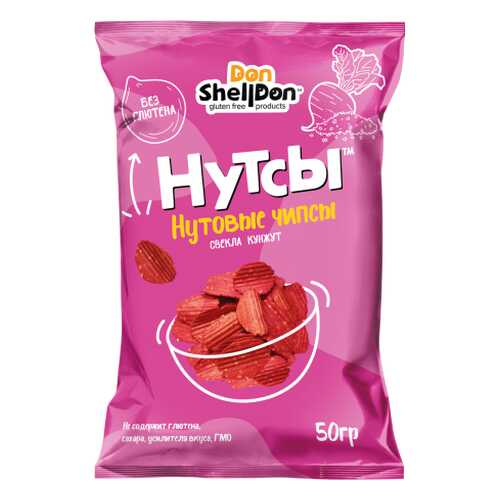 Чипсы Don Shelldon Нутсы нутовые со вкусом свеклы и кунжута 50 г в Светофор