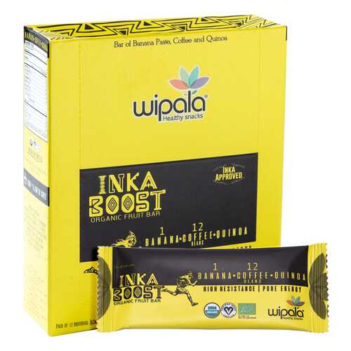 Фруктовые батончики Wipala Snacks инка буст 12 шт по 30 г в Светофор