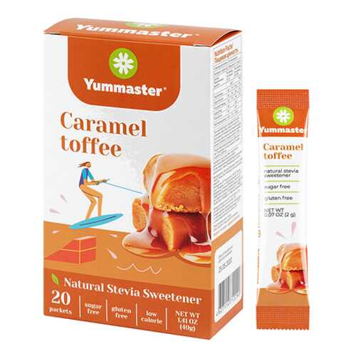 Заменитель сахара со вкусом Карамель тоффи Yummaster 20 шт. в Светофор