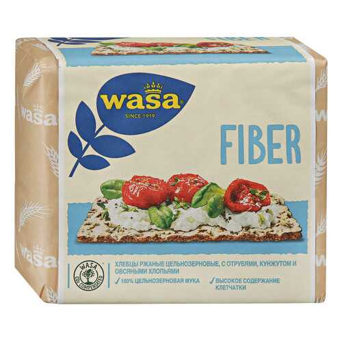Хлебцы Wasa Fiber ржаные с пшеничными отрубями кунжутом и овсяными хлопьями 230 г в Светофор