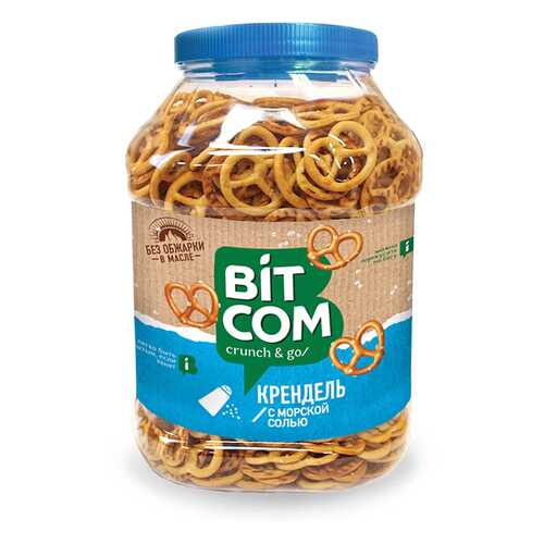 Крендель Bitcom морская соль банка 450гр*1шт в Светофор