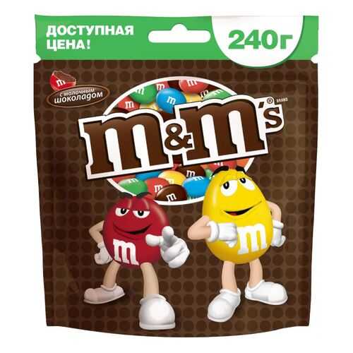Драже M&M's с молочным шоколадом 240 г в Светофор