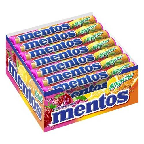 Драже Mentos фрукты жевательное 21*37 г в Светофор