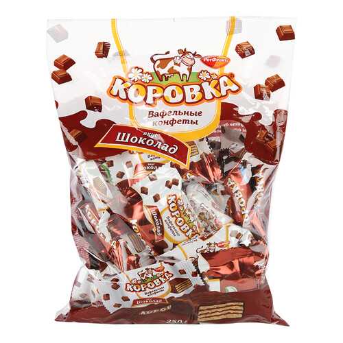 Конфеты Коровка вафельные шоколад 250 г в Светофор