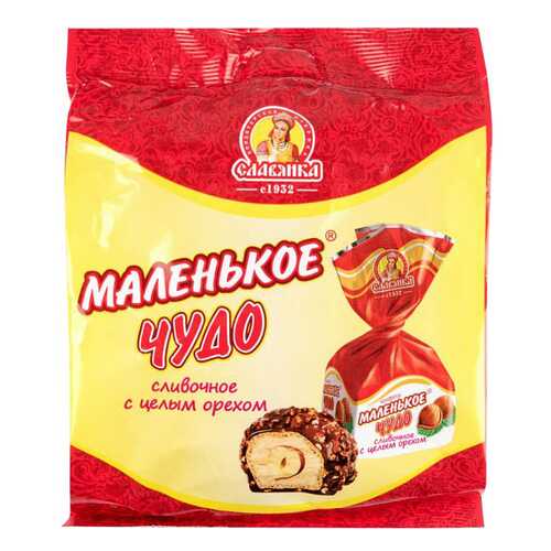 Конфеты Славянка маленькое чудо сливочное с целым орехом 206 г в Светофор