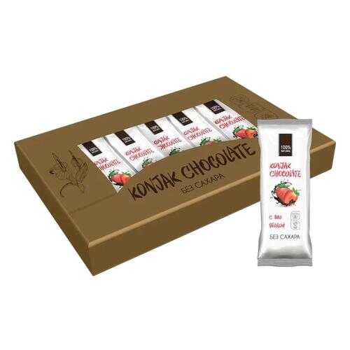 Шоколад без сахара KONJAK CHOCOLATE Клубничный, кор. 10 шт. в Светофор