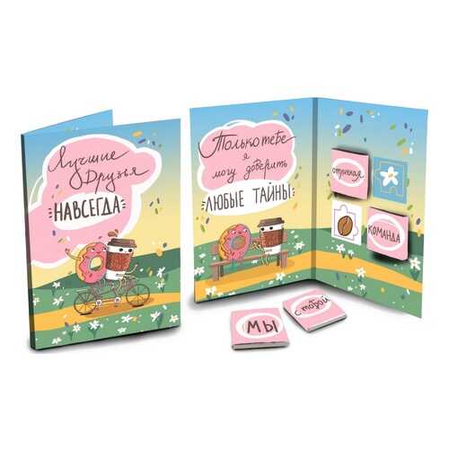 Шоколад Chokocat Лучшие друзья, молочный, открытка, 20 гр в Светофор