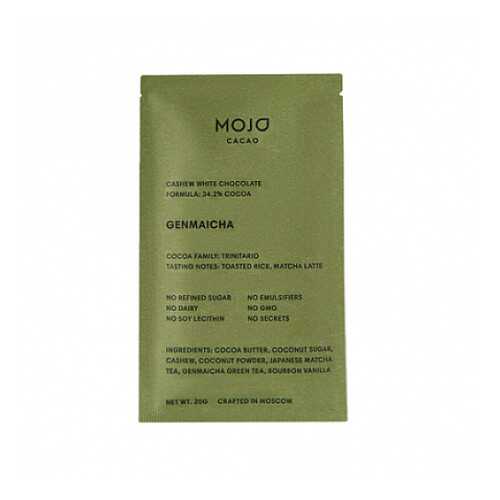 Шоколад кешью с зелёным чаем Genmaicha Mojo Cacao 20 г в Светофор