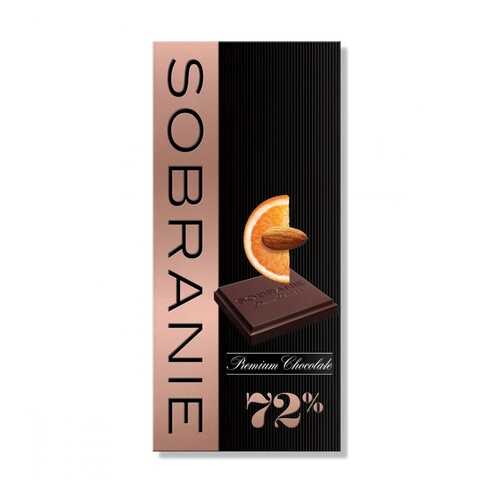 Шоколад Sobranie Горький, с апельсином и орехами, 90 гр в Светофор