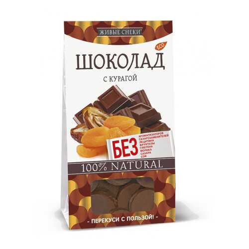 Шоколад Живые снеки с курагой 4*100 г в Светофор