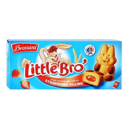 Пирожное Brossard Little Bro с клубничной начинкой 140 г в Светофор