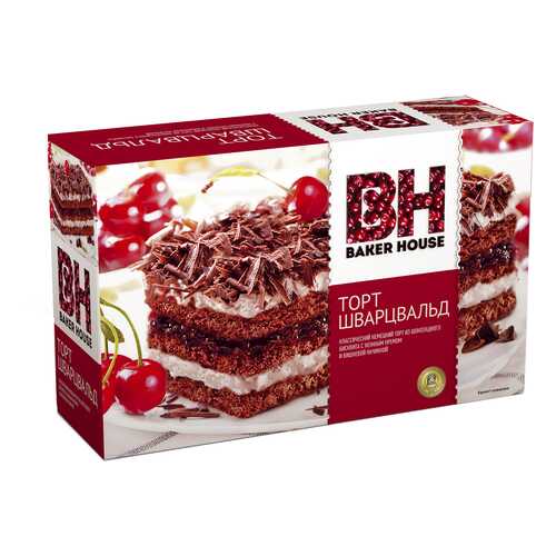 Торт Baker House Шварцвальд бисквитный 350 г в Светофор