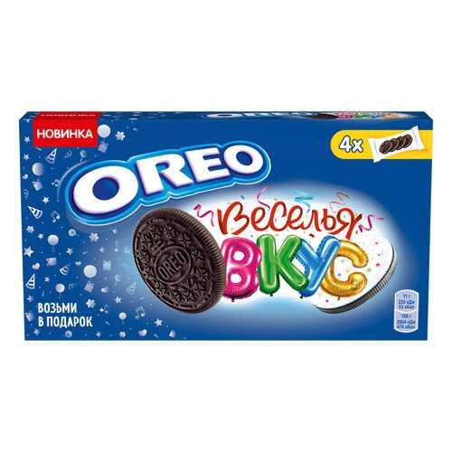 OREO печенье с какао и начинкой карамель/цв посыпка 176г в Светофор