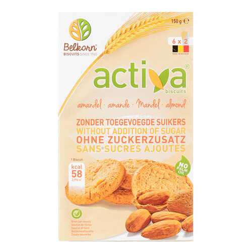 Печенье Activa миндальное без сахара 150 г в Светофор