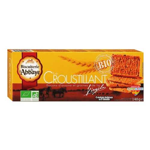 Печенье органическое Biscuiterie de l'Abbaye с овсяными хлопьями и семенами льна 140 г в Светофор