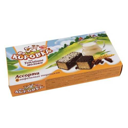 Вафельные тортики Коровка вкус топленое молоко 200 г в Светофор