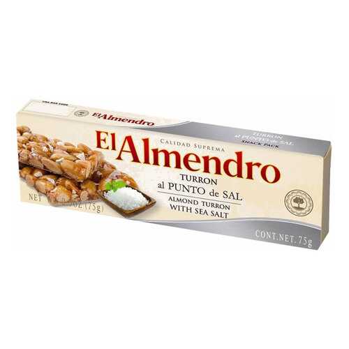Туррон El Almendro Хрустящий миндальный с морской солью 75г в Светофор