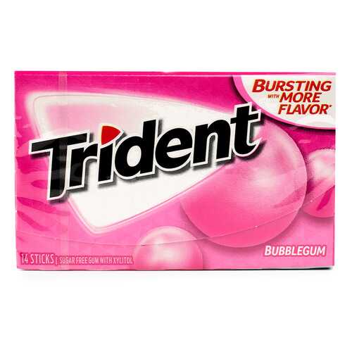 Жевательная резинка TRIDENT Bubblegum, 18 пластинок США в Светофор