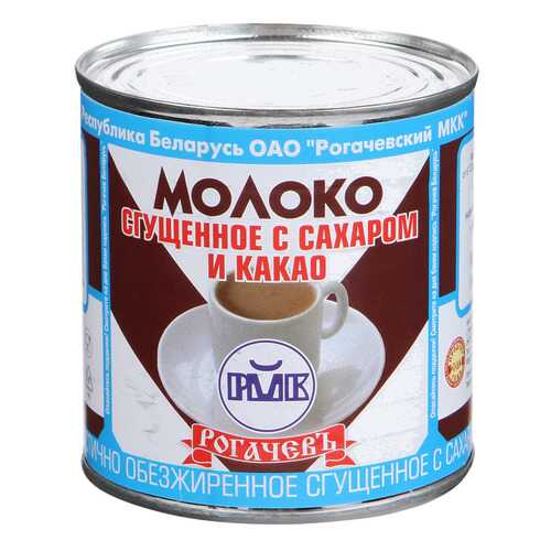 Молоко Рогачев сгущенное с сахаром и какао 380 г в Светофор