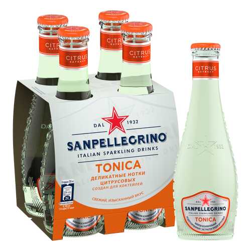 Напиток безалкогольный газированный S.Pellegrino Tonica Citrus, 4 шт по 0,20л в Светофор