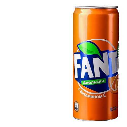 Напиток газированный Fanta апельсин жестяная банка 0.33 л в Светофор