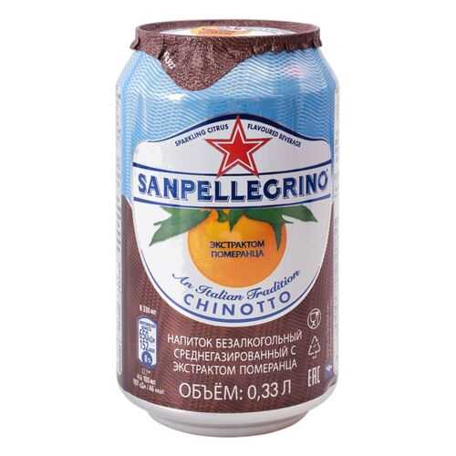 Напиток среднегазированный Sanpellegrino с экстрактом померанца жестяная банка 0.33 л в Светофор