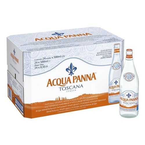 Минеральная вода Acqua Panna негазированная стекло 24 шт по 0.5 л в Светофор