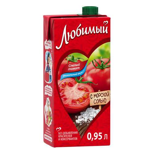Нектар спелый томат Любимый с морской солью 0.95 л в Светофор