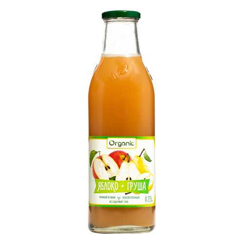 Сок Organic Яблоко-Груша прямого отжима 750 мл (стекло) в Светофор